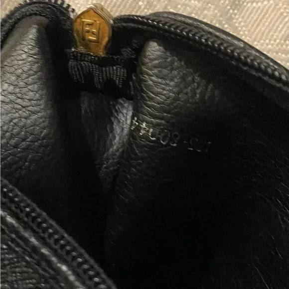 Fendi vintage black canvas distressed crossbody handbag - Picture 11 of 13